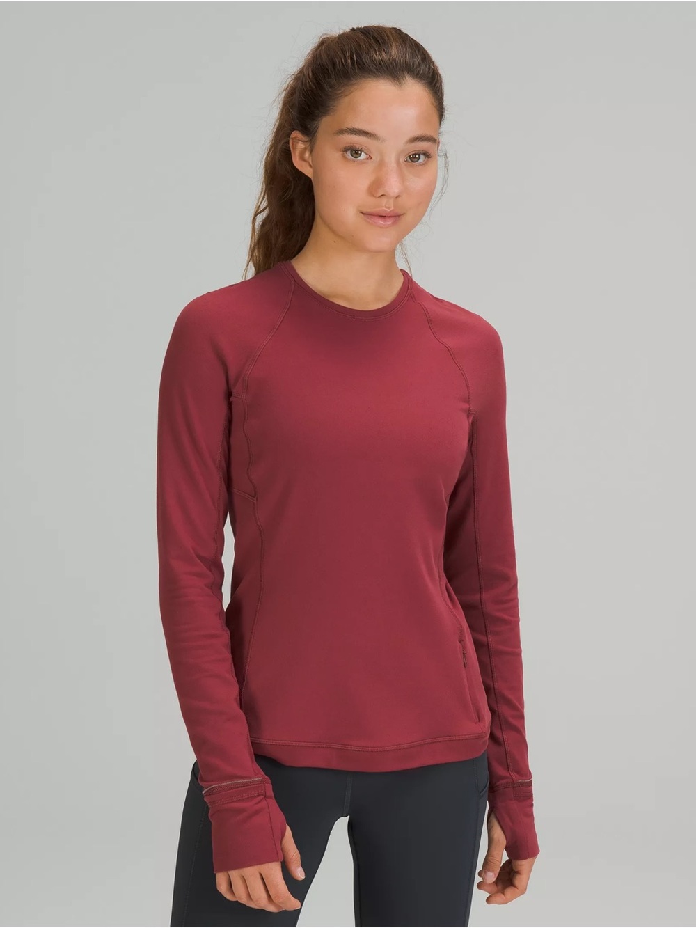 Lululemon IT'S RULU RUN LONG SLEEVE SHIRT in Mulled Wine
Size: 6